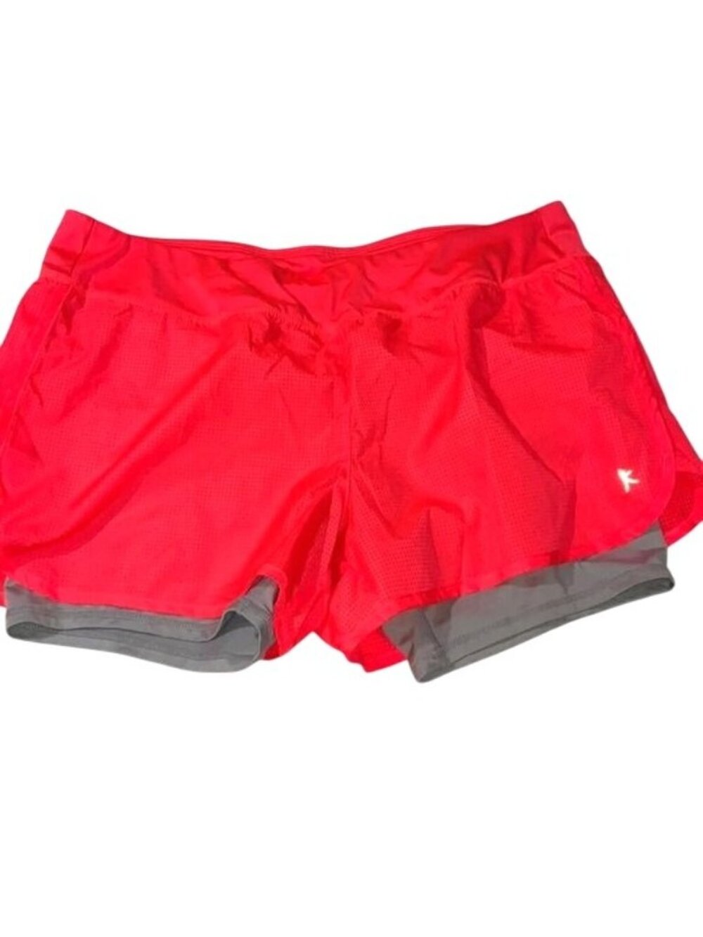 Danskin Now Semi-Fitted Glow Orange Athletic Shorts L